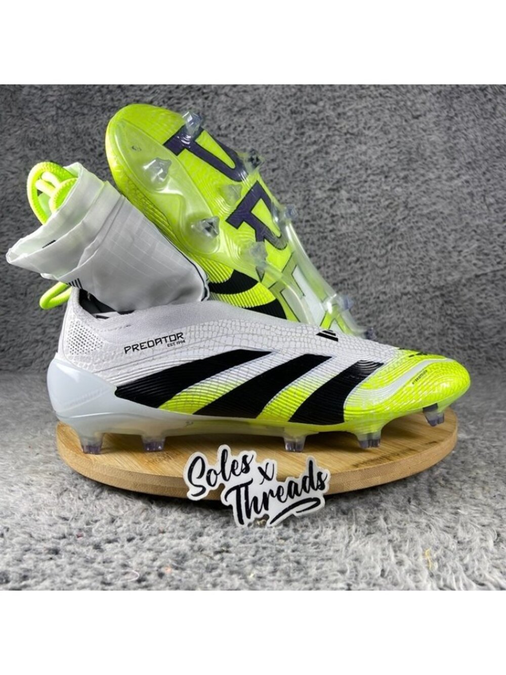 Adidas Predator Elite Laceless FG Soccer Size 8.5 Men Radiant Blaze Pack JI1075